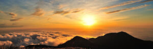 sunset in the mountains