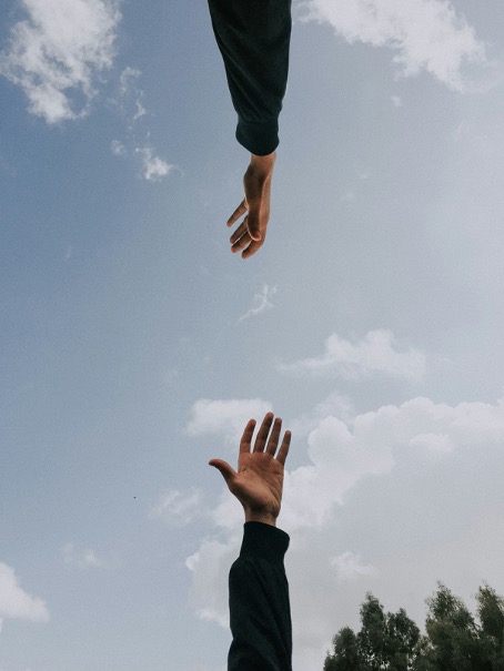 two persons arms image